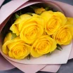 Букет из 5 желтых роз (60-70 см) 2